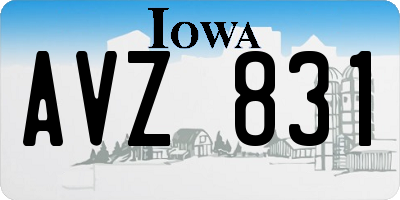 IA license plate AVZ831