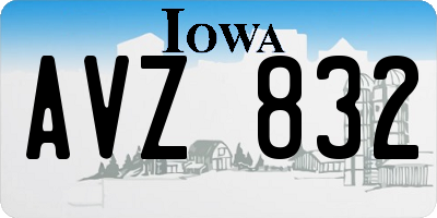 IA license plate AVZ832