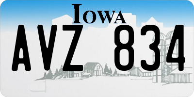 IA license plate AVZ834