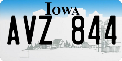IA license plate AVZ844