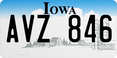 IA license plate AVZ846
