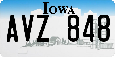 IA license plate AVZ848