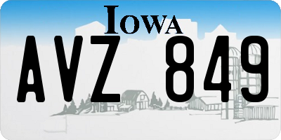 IA license plate AVZ849