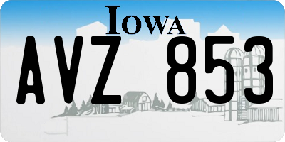 IA license plate AVZ853