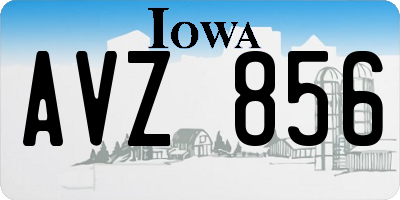 IA license plate AVZ856