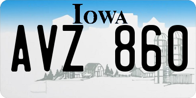 IA license plate AVZ860