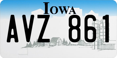 IA license plate AVZ861