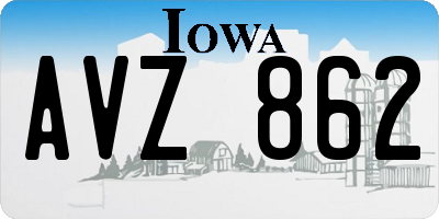 IA license plate AVZ862