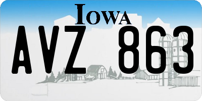 IA license plate AVZ863