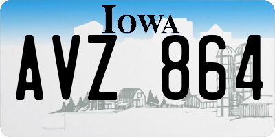 IA license plate AVZ864