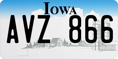 IA license plate AVZ866