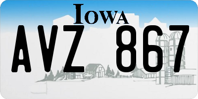 IA license plate AVZ867
