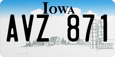 IA license plate AVZ871
