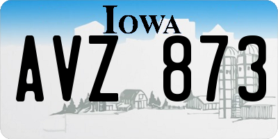 IA license plate AVZ873