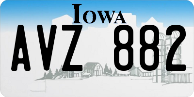 IA license plate AVZ882