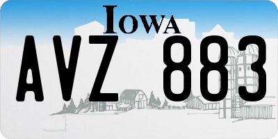 IA license plate AVZ883