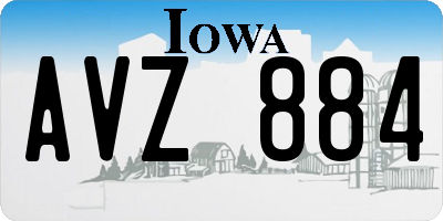 IA license plate AVZ884
