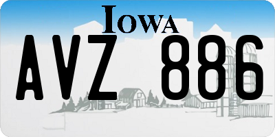IA license plate AVZ886