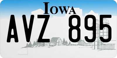 IA license plate AVZ895