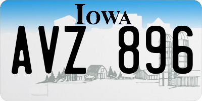 IA license plate AVZ896