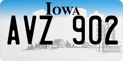 IA license plate AVZ902