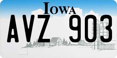 IA license plate AVZ903