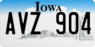 IA license plate AVZ904