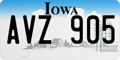 IA license plate AVZ905