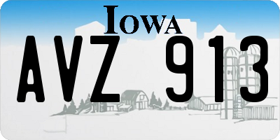 IA license plate AVZ913