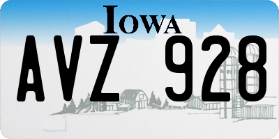 IA license plate AVZ928