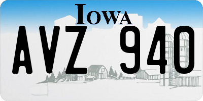 IA license plate AVZ940