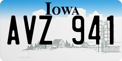 IA license plate AVZ941
