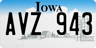 IA license plate AVZ943