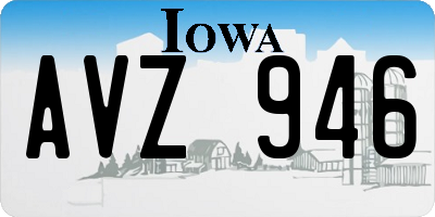 IA license plate AVZ946