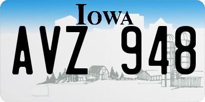 IA license plate AVZ948