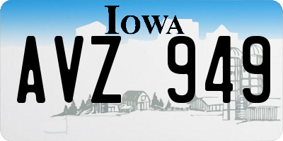 IA license plate AVZ949