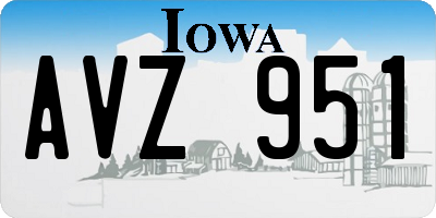 IA license plate AVZ951