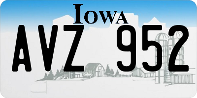 IA license plate AVZ952