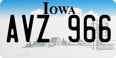IA license plate AVZ966