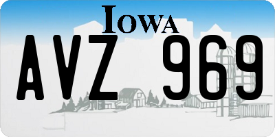 IA license plate AVZ969