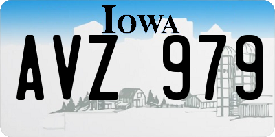 IA license plate AVZ979