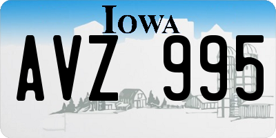 IA license plate AVZ995