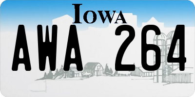 IA license plate AWA264