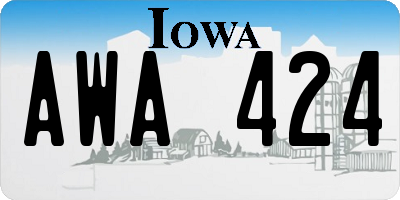 IA license plate AWA424