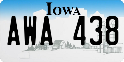 IA license plate AWA438