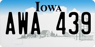 IA license plate AWA439