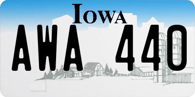 IA license plate AWA440