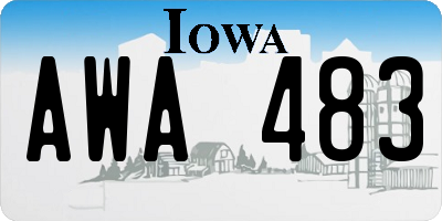 IA license plate AWA483
