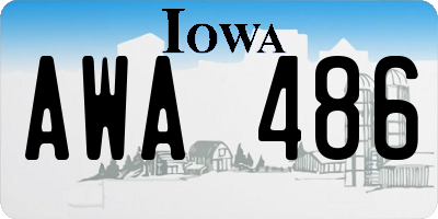 IA license plate AWA486
