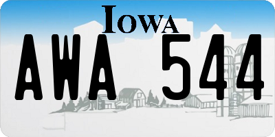 IA license plate AWA544